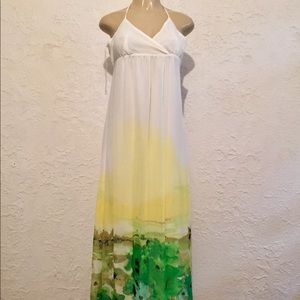 Bar 3 sheer cross back Maxi Dress*medium